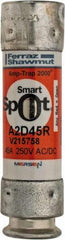 Ferraz Shawmut - 250 VAC/VDC, 45 Amp, Time Delay General Purpose Fuse - Clip Mount, 76mm OAL, 100 at DC, 200 at AC kA Rating, 13/16" Diam - Apex Tool & Supply