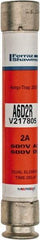 Ferraz Shawmut - 600 VAC/VDC, 2 Amp, Time Delay General Purpose Fuse - Clip Mount, 127mm OAL, 100 at DC, 200 at AC kA Rating, 13/16" Diam - Apex Tool & Supply