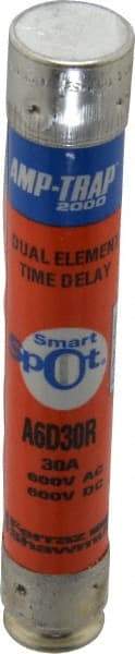 Ferraz Shawmut - 600 VAC/VDC, 30 Amp, Time Delay General Purpose Fuse - Clip Mount, 127mm OAL, 100 at DC, 200 at AC kA Rating, 13/16" Diam - Apex Tool & Supply