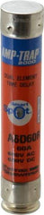 Ferraz Shawmut - 600 VAC/VDC, 60 Amp, Time Delay General Purpose Fuse - Clip Mount, 5-1/2" OAL, 100 at DC, 200 at AC kA Rating, 1-1/16" Diam - Apex Tool & Supply