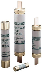Ferraz Shawmut - 250 VAC, 60 Amp, Fast-Acting Renewable Fuse - Clip Mount, 76mm OAL, 10 at AC kA Rating, 13/16" Diam - Apex Tool & Supply