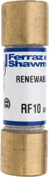 Ferraz Shawmut - 250 VAC, 10 Amp, Fast-Acting Renewable Fuse - Clip Mount, 51mm OAL, 10 at AC kA Rating, 9/16" Diam - Apex Tool & Supply
