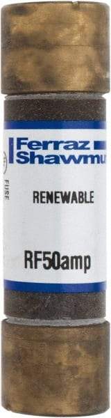 Ferraz Shawmut - 250 VAC, 50 Amp, Fast-Acting Renewable Fuse - Clip Mount, 76mm OAL, 10 at AC kA Rating, 13/16" Diam - Apex Tool & Supply
