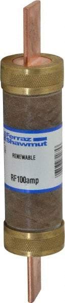 Ferraz Shawmut - 250 VAC, 100 Amp, Fast-Acting Renewable Fuse - Clip Mount, 5-7/8" OAL, 10 at AC kA Rating, 1-1/16" Diam - Apex Tool & Supply