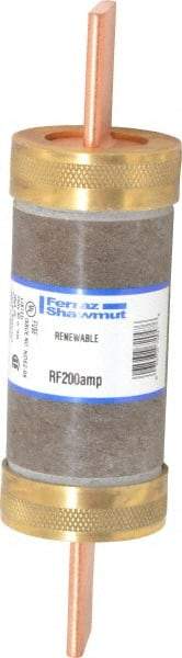 Ferraz Shawmut - 250 VAC, 200 Amp, Fast-Acting Renewable Fuse - Clip Mount, 7-1/8" OAL, 10 at AC kA Rating, 1-9/16" Diam - Apex Tool & Supply