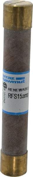 Ferraz Shawmut - 600 VAC, 15 Amp, Fast-Acting Renewable Fuse - Clip Mount, 127mm OAL, 10 at AC kA Rating, 13/16" Diam - Apex Tool & Supply