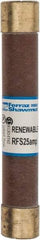 Ferraz Shawmut - 600 VAC, 25 Amp, Fast-Acting Renewable Fuse - Clip Mount, 127mm OAL, 10 at AC kA Rating, 13/16" Diam - Apex Tool & Supply