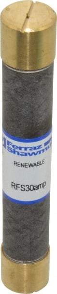 Ferraz Shawmut - 600 VAC, 30 Amp, Fast-Acting Renewable Fuse - Clip Mount, 127mm OAL, 10 at AC kA Rating, 13/16" Diam - Apex Tool & Supply