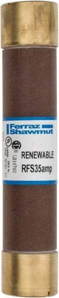 Ferraz Shawmut - 600 VAC, 35 Amp, Fast-Acting Renewable Fuse - Clip Mount, 5-1/2" OAL, 10 at AC kA Rating, 1-1/16" Diam - Apex Tool & Supply