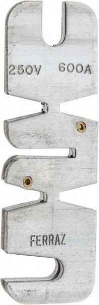 Ferraz Shawmut - 250 VAC, 600 Amp, Fast-Acting Renewable Fuse - Fuse Holder Mount, 10-3/8" OAL, 10 at AC kA Rating, 2-9/16" Diam - Apex Tool & Supply