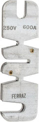 Ferraz Shawmut - 250 VAC, 600 Amp, Fast-Acting Renewable Fuse - Fuse Holder Mount, 10-3/8" OAL, 10 at AC kA Rating, 2-9/16" Diam - Apex Tool & Supply