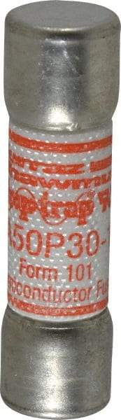Ferraz Shawmut - 450 VDC, 500 VAC, 30 Amp, Fast-Acting Semiconductor/High Speed Fuse - Clip Mount, 50.8mm OAL, 100 at AC, 79 at DC kA Rating, 9/16" Diam - Apex Tool & Supply