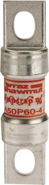 Ferraz Shawmut - 450 VDC, 500 VAC, 60 Amp, Fast-Acting Semiconductor/High Speed Fuse - Bolt-on Mount, 3-3/16" OAL, 100 at AC, 79 at DC kA Rating, 13/16" Diam - Apex Tool & Supply