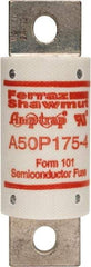 Ferraz Shawmut - 450 VDC, 500 VAC, 175 Amp, Fast-Acting Semiconductor/High Speed Fuse - Bolt-on Mount, 3-5/8" OAL, 100 at AC, 79 at DC kA Rating, 31mm Diam - Apex Tool & Supply