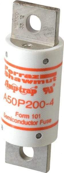 Ferraz Shawmut - 450 VDC, 500 VAC, 200 Amp, Fast-Acting Semiconductor/High Speed Fuse - Bolt-on Mount, 3-5/8" OAL, 100 at AC, 79 at DC kA Rating, 31mm Diam - Apex Tool & Supply