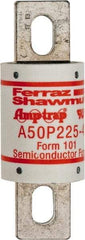 Ferraz Shawmut - 450 VDC, 500 VAC, 225 Amp, Fast-Acting Semiconductor/High Speed Fuse - Bolt-on Mount, 4-11/32" OAL, 100 at AC, 79 at DC kA Rating, 1-1/2" Diam - Apex Tool & Supply