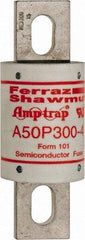 Ferraz Shawmut - 450 VDC, 500 VAC, 300 Amp, Fast-Acting Semiconductor/High Speed Fuse - Bolt-on Mount, 4-11/32" OAL, 100 at AC, 79 at DC kA Rating, 1-1/2" Diam - Apex Tool & Supply