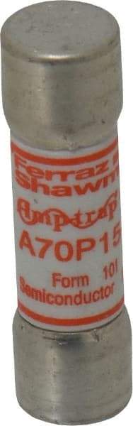Ferraz Shawmut - 650 VDC, 700 VAC, 15 Amp, Fast-Acting Semiconductor/High Speed Fuse - Clip Mount, 50.8mm OAL, 100 at AC/DC kA Rating, 9/16" Diam - Apex Tool & Supply