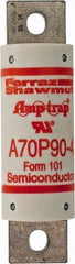Ferraz Shawmut - 650 VDC, 700 VAC, 90 Amp, Fast-Acting Semiconductor/High Speed Fuse - Bolt-on Mount, 4-3/8" OAL, 100 at AC/DC kA Rating, 31mm Diam - Apex Tool & Supply