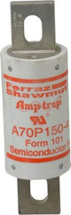 Ferraz Shawmut - 650 VDC, 700 VAC, 150 Amp, Fast-Acting Semiconductor/High Speed Fuse - Bolt-on Mount, 5-3/32" OAL, 100 at AC/DC kA Rating, 1-1/2" Diam - Apex Tool & Supply