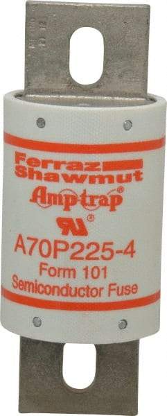 Ferraz Shawmut - 650 VDC, 700 VAC, 225 Amp, Fast-Acting Semiconductor/High Speed Fuse - Bolt-on Mount, 5-3/32" OAL, 100 at AC/DC kA Rating, 2" Diam - Apex Tool & Supply