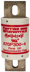 Ferraz Shawmut - 650 VDC, 700 VAC, 300 Amp, Fast-Acting Semiconductor/High Speed Fuse - Bolt-on Mount, 5-3/32" OAL, 100 at AC/DC kA Rating, 2" Diam - Apex Tool & Supply