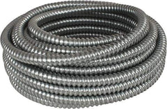 Made in USA - 1/2" Trade Size, 50' Long, Flexible Reduced Wall Flex Conduit - Steel, 5/8" ID - Apex Tool & Supply