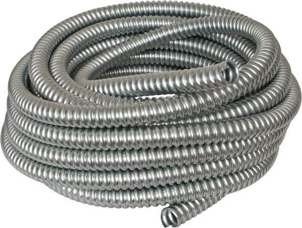 Made in USA - 3/4" Trade Size, 50' Long, Flexible Reduced Wall Flex Conduit - Steel - Apex Tool & Supply