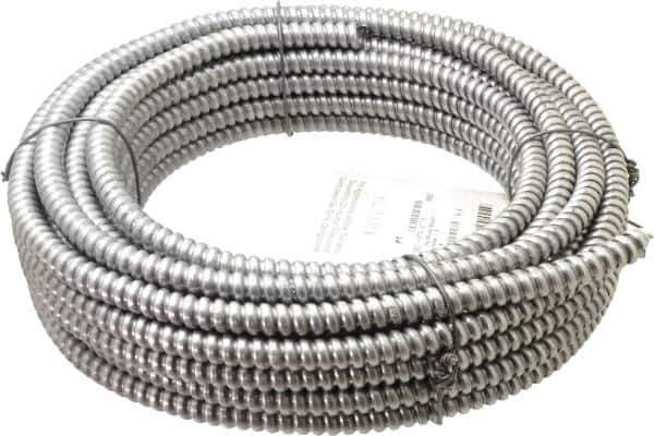 Made in USA - 3/8" Trade Size, 50' Long, Flexible Reduced Wall Flex Conduit - Aluminum, 3/8" ID - Apex Tool & Supply