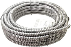 Made in USA - 3/8" Trade Size, 50' Long, Flexible Reduced Wall Flex Conduit - Aluminum, 3/8" ID - Apex Tool & Supply