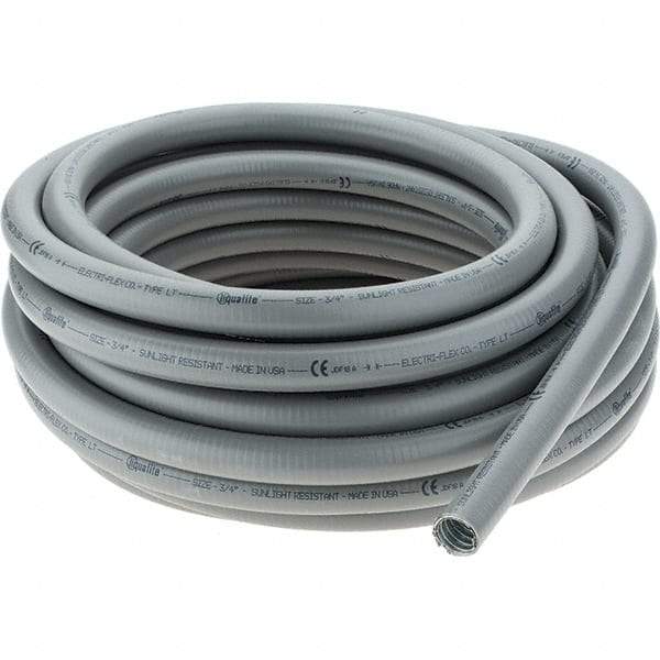 Made in USA - 3/4" Trade Size, 50' Long, Flexible Liquidtight Conduit - Steel - Apex Tool & Supply