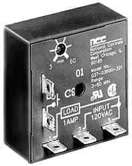 NCC - 5 Pin, Time Delay Relay - 1 at Resistive or Inductive Load Contact Amp, 120 VAC, On Board Trimpot - Apex Tool & Supply