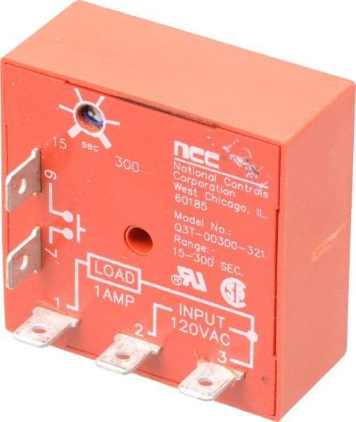 NCC - 5 Pin, Time Delay Relay - 1 at Resistive or Inductive Load Contact Amp, 120 VAC, On Board Trimpot - Apex Tool & Supply
