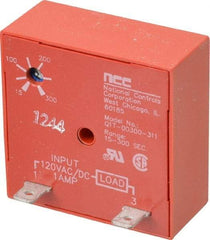 NCC - 2 Pin, Time Delay Relay - 1 at Resistive or Inductive Load Contact Amp, 120 VAC/VDC, On Board Trimpot - Apex Tool & Supply