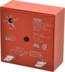 NCC - 2 Pin, Time Delay Relay - 1 at Resistive or Inductive Load Contact Amp, 120 VAC/VDC, On Board Trimpot - Apex Tool & Supply