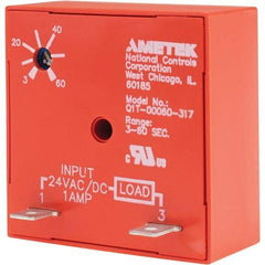 NCC - 2 Pin, Time Delay Relay - 1 at Resistive or Inductive Load Contact Amp, 24 VAC/VDC, On Board Trimpot - Apex Tool & Supply