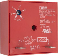 NCC - 2 Pin, Time Delay Relay - 1 at Resistive or Inductive Load Contact Amp, 24 VAC/VDC, On Board Trimpot - Apex Tool & Supply