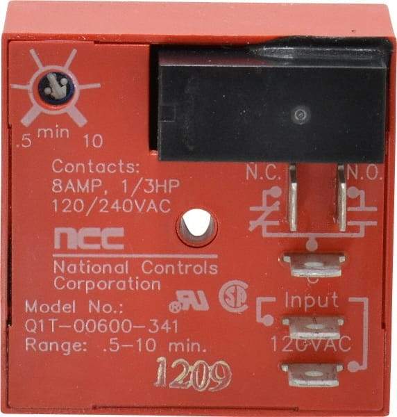NCC - 5 Pin, SPDT Time Delay Relay - 8 at 250 VAC Resistive Load Contact Amp, 120 VAC, On Board Trimpot - Apex Tool & Supply