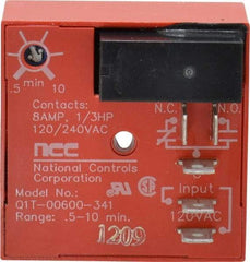 NCC - 5 Pin, SPDT Time Delay Relay - 8 at 250 VAC Resistive Load Contact Amp, 120 VAC, On Board Trimpot - Apex Tool & Supply