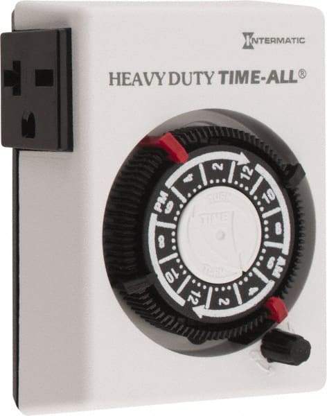 Intermatic - 24 hr Indoor Analog Electrical Timer - 2 On/Off per Day, 240 VAC, - Apex Tool & Supply