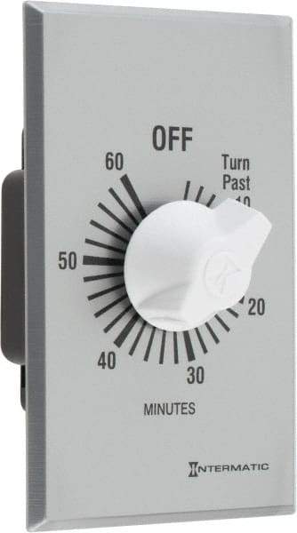 Intermatic - 1 hr Indoor Analog Spring-wound Mechanical Timer - 125 VAC, 50/60 Hz, - Apex Tool & Supply