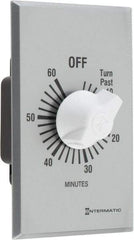 Intermatic - 1 hr Indoor Analog Spring-wound Mechanical Timer - 125 VAC, 50/60 Hz, - Apex Tool & Supply