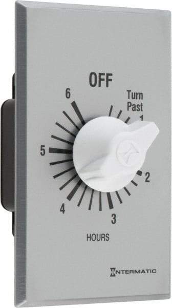 Intermatic - 6 hr Indoor Analog Spring-wound Mechanical Timer - 125 VAC, 50/60 Hz, - Apex Tool & Supply