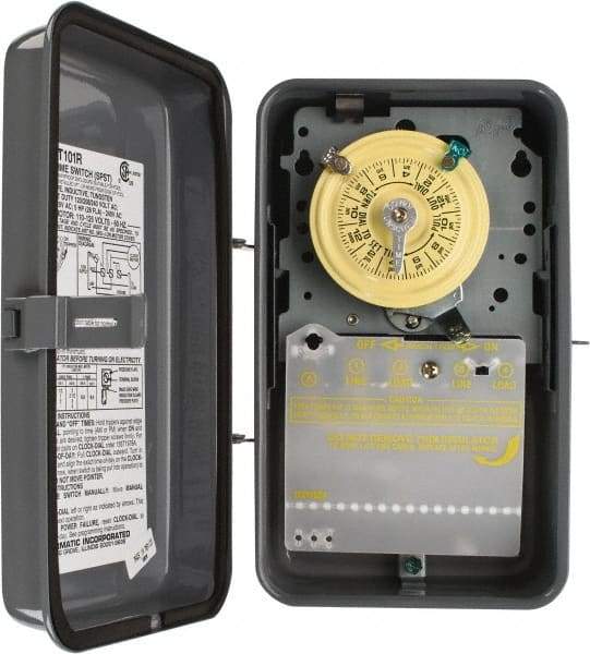 Intermatic - 24 hr Outdoor Analog Electromechanical Timer Switch - 1 to 12 On/Off, 125 VAC, 60 Hz, - Apex Tool & Supply