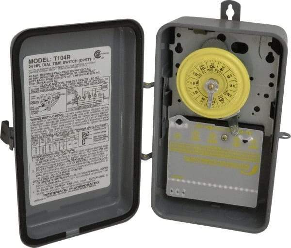 Intermatic - 24 hr Outdoor Analog Electromechanical Timer Switch - 1 to 12 On/Off, 208 to 277 VAC, 60 Hz, - Apex Tool & Supply