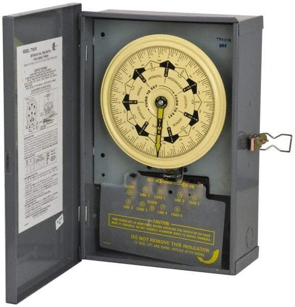 Intermatic - 7 Day Indoor Analog Electromechanical Timer Switch - 125 VAC, 60 Hz, - Apex Tool & Supply