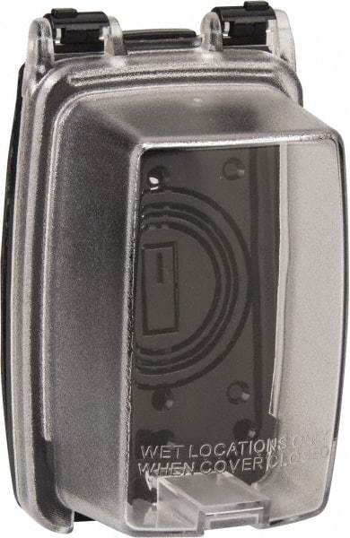 Intermatic - Electrical Outlet Box Polycarbonate Weatherproof Receptacle Cover - Includes (3) Patented Inserts For GFCI/Duplex/Toggle/Round Receptacles, Base Cover Assembly, Gasket, Mounting Screws - Apex Tool & Supply