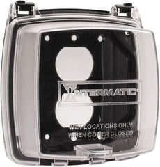 Intermatic - Electrical Outlet Box Polycarbonate Weatherproof Receptacle Cover - Includes (3) Patented Inserts For GFCI/Duplex/Toggle/Round Receptacles, Base Cover Assembly, Gasket, Mounting Screws - Apex Tool & Supply