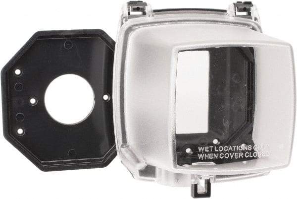 Intermatic - Electrical Outlet Box Polycarbonate Weatherproof Receptacle Cover - Includes (3) Patented Inserts For GFCI/Duplex/Toggle/Round Receptacles, Base Cover Assembly, Gasket, Mounting Screws - Apex Tool & Supply
