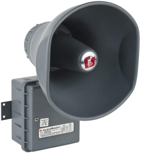 Federal Signal Corp - 15 Max Watt, Oval Aluminum Hazardous Location Horn and Speaker - 8-1/4 Inch Deep, Includes 25, 70 Volt Transformer - Apex Tool & Supply